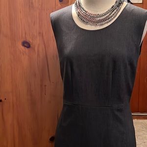 Calvin Klein Sheath Dark Gray Sheath Dress.